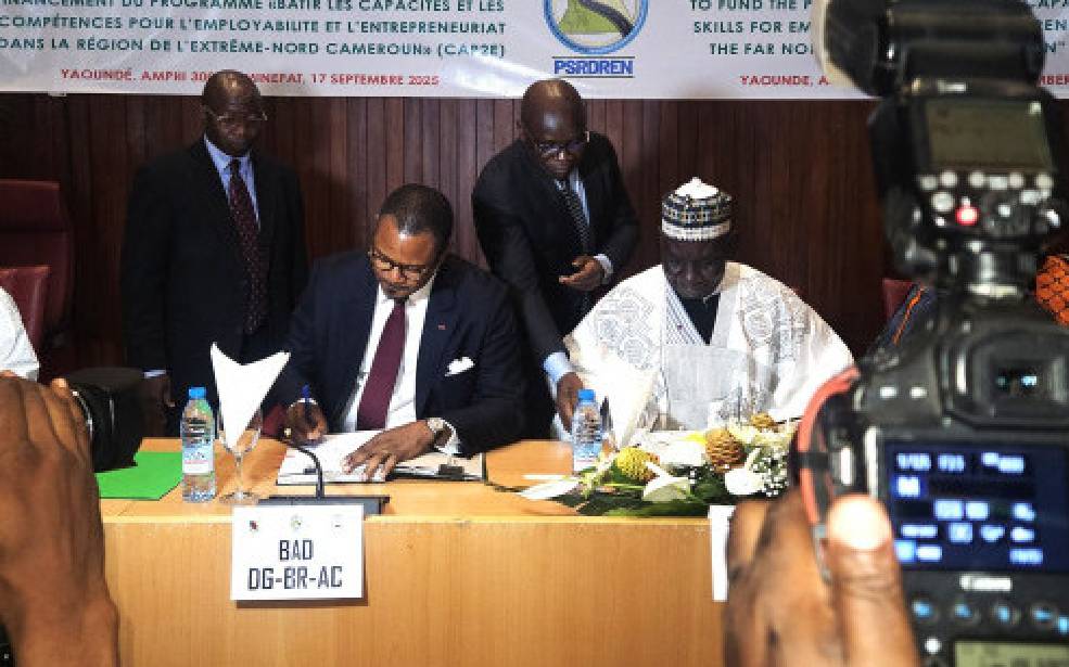 Cameroun/BAD : Un accord de prêt de 136 millions d'euros pour renforcer les compétences et l'entrepreneuriat dans l'Extrême-Nord